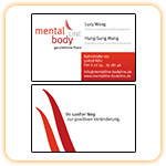 Visitenkarte Gestaltung f�r die Praxis mentalLINE - bodyLINE